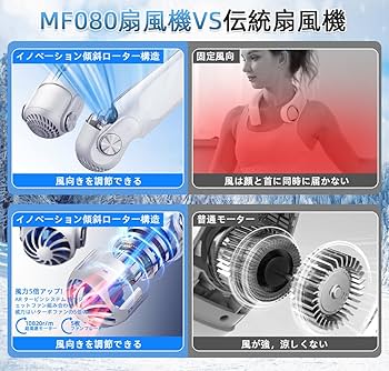 首掛け扇風機 Amazon.co.jp: 首掛け扇風機 ネックファン 羽根なし風量調節